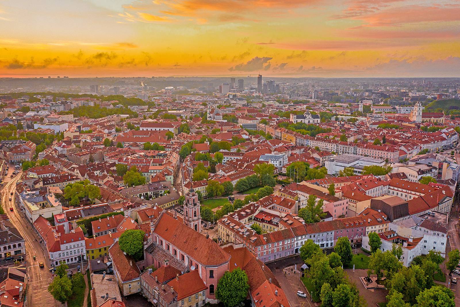 Vilnius old town — baroque towers and cobbled streets in the heart of Lithuania